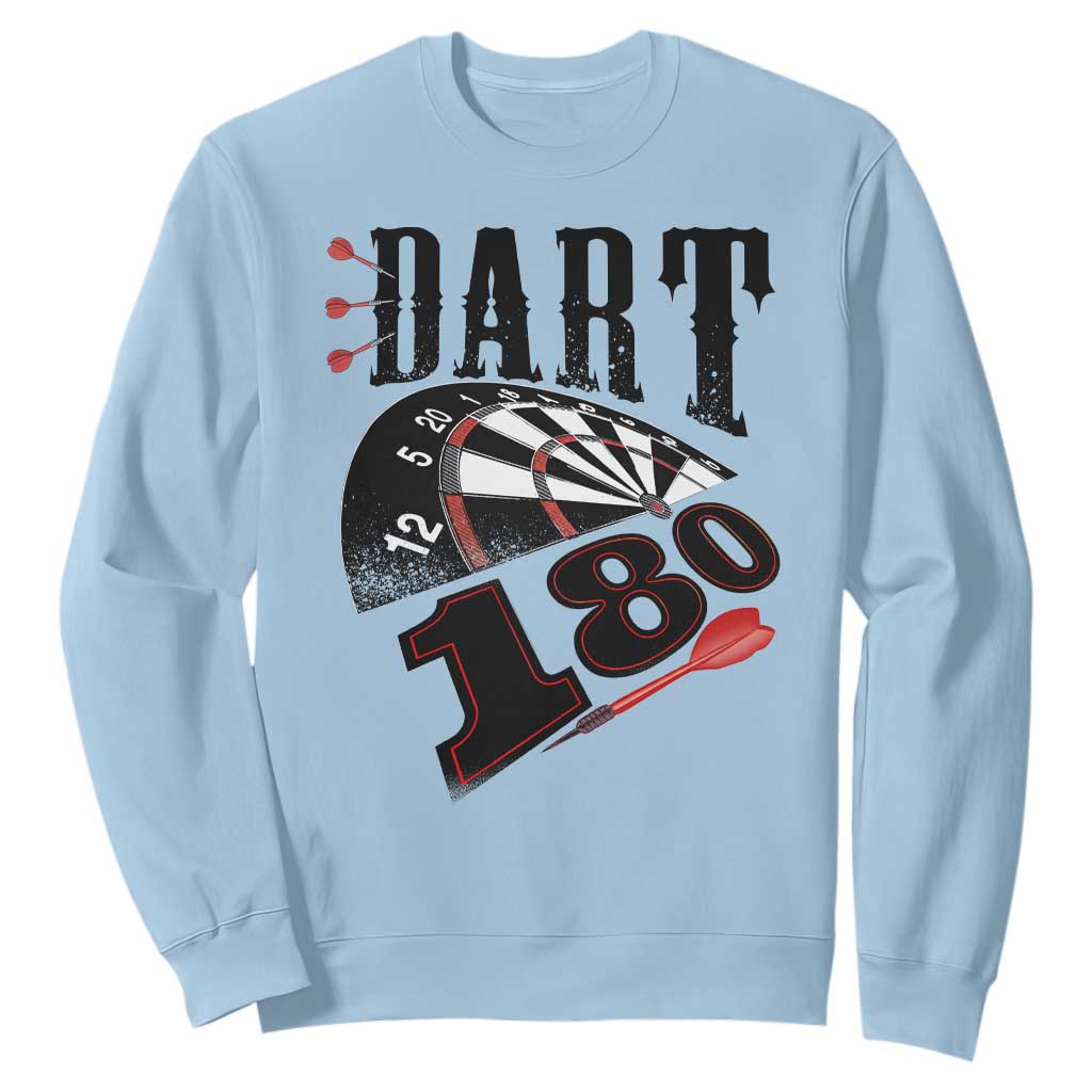 Max Score 180 Darts Lover Sweatshirt Darts Team Party Gift TS12 Light Blue Print Your Wear