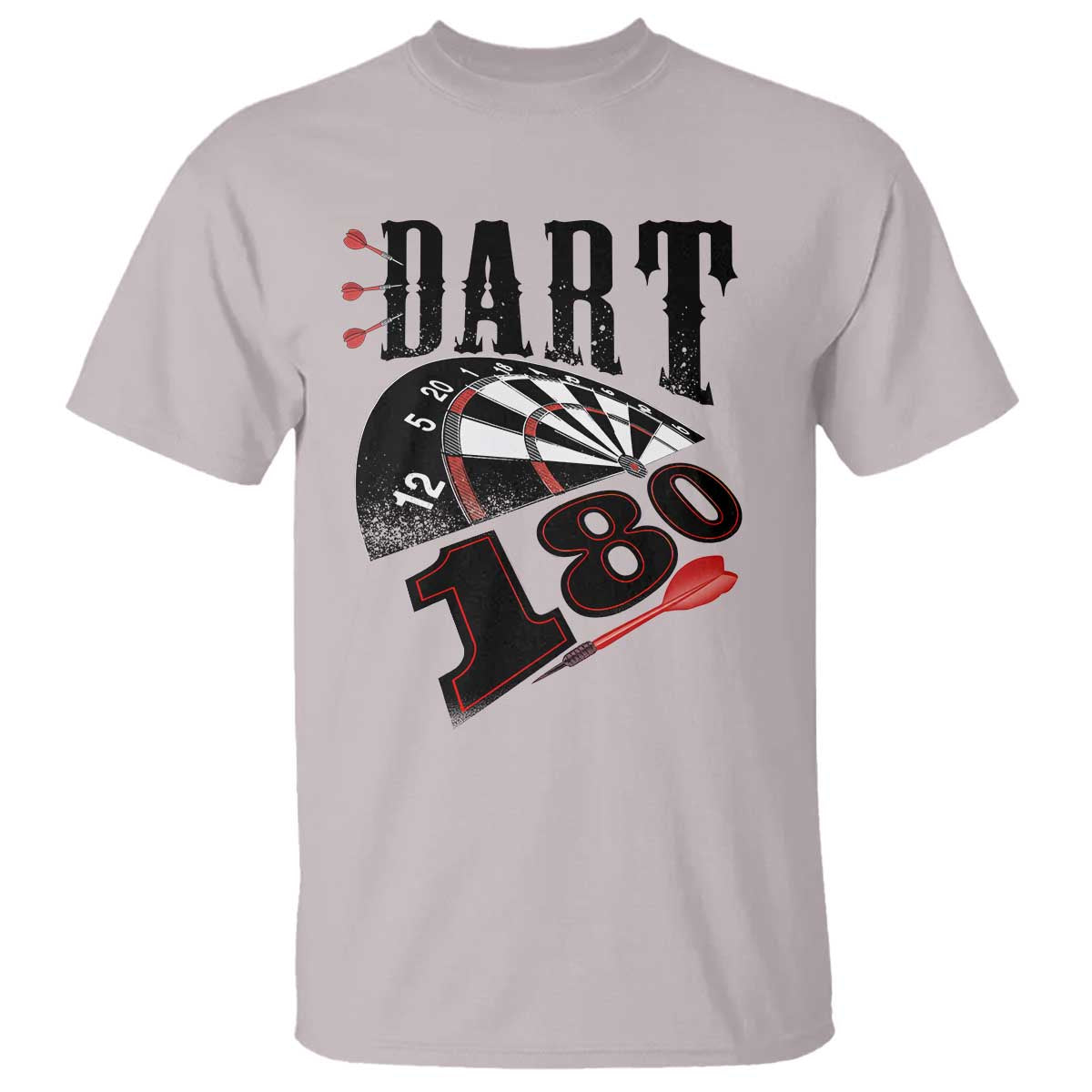 Max Score 180 Darts Lover T Shirt Darts Team Party Gift TS12 Ice Gray Print Your Wear