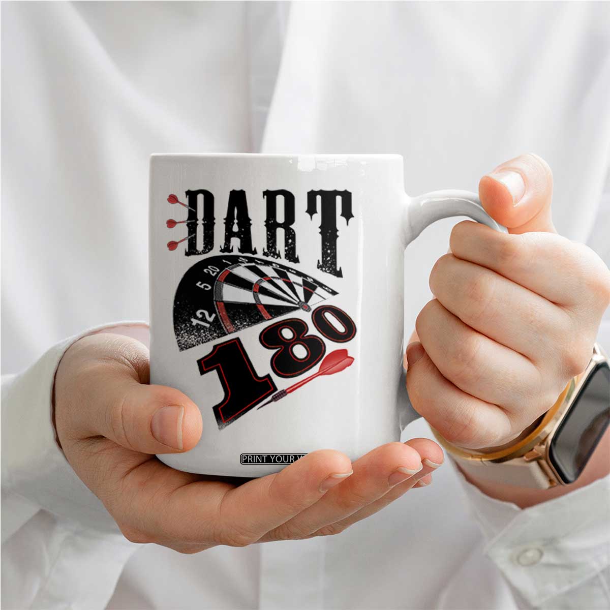 Max Score 180 Darts Lover Coffee Mug Darts Team Party Gift TS12 Print Your Wear