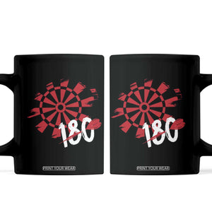 Triple 20 Master Dartist Coffee Mug Funny Pub Games Drinking Gift TS12 Black Print Your Wear