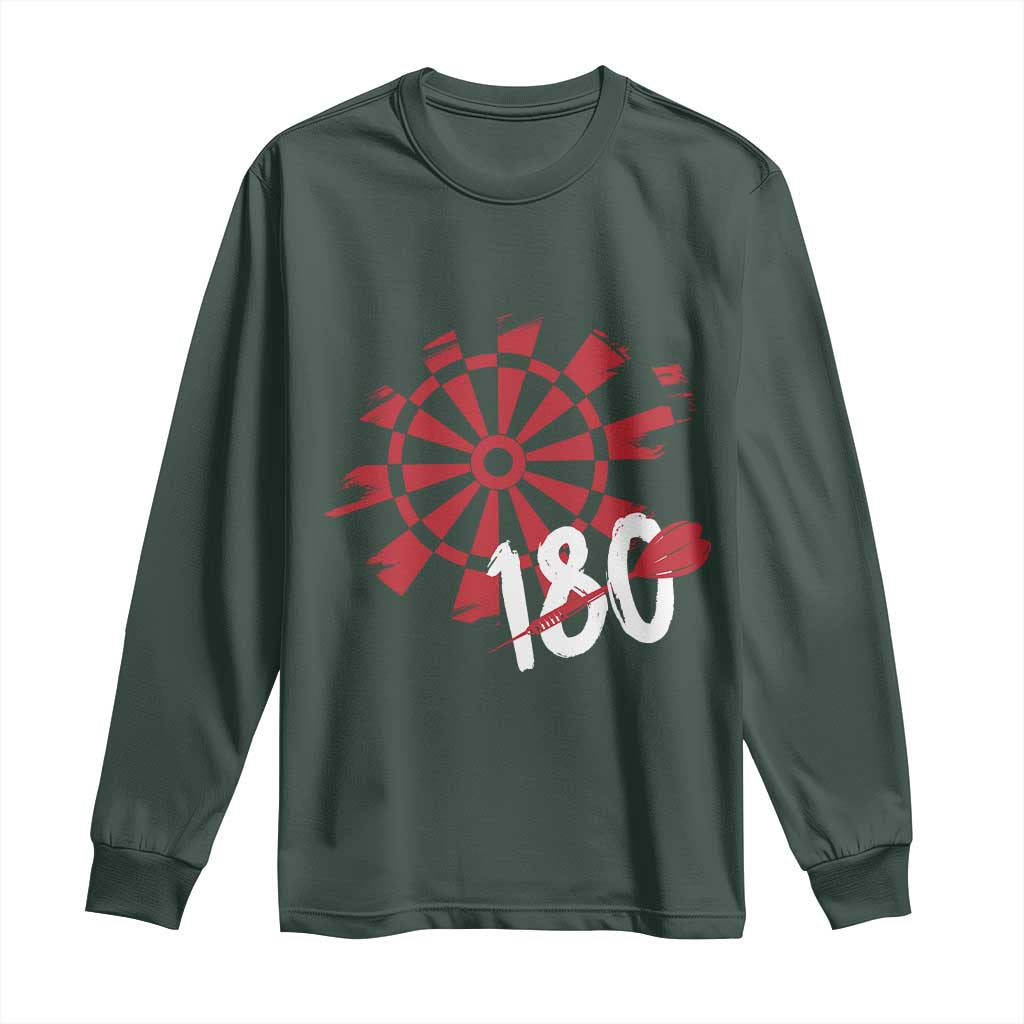 Triple 20 Master Dartist Long Sleeve Shirt Funny Pub Games Drinking Gift TS12 Dark Forest Green Print Your Wear