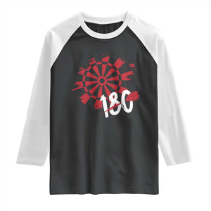 Triple 20 Master Dartist Raglan Shirt Funny Pub Games Drinking Gift TS12 Black White Print Your Wear