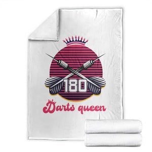 Darts Queen 180 Max Score Throw Blanket Funny Bullseye Shooter Gift TS12 White Print Your Wear