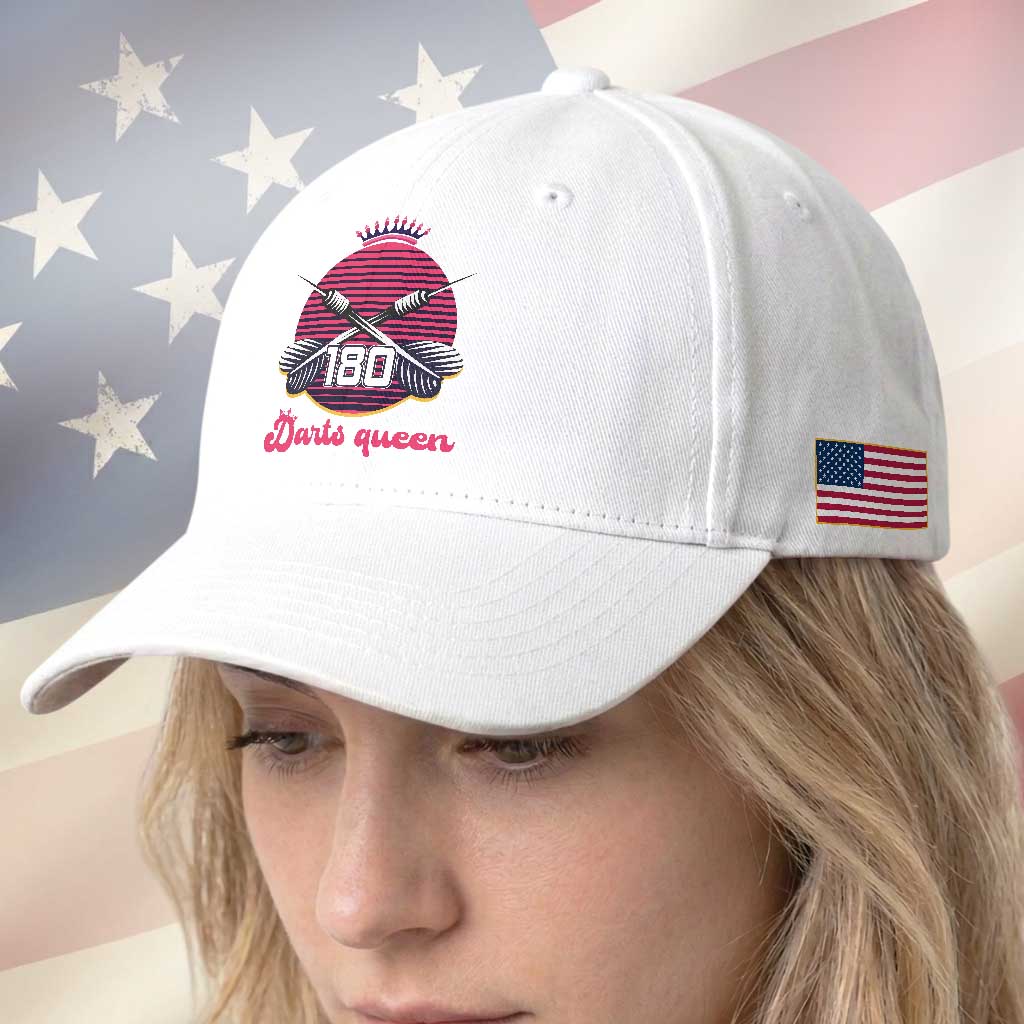 Darts Queen 180 Max Score Baseball Cap Funny Bullseye Shooter Gift TS12 Print Your Wear
