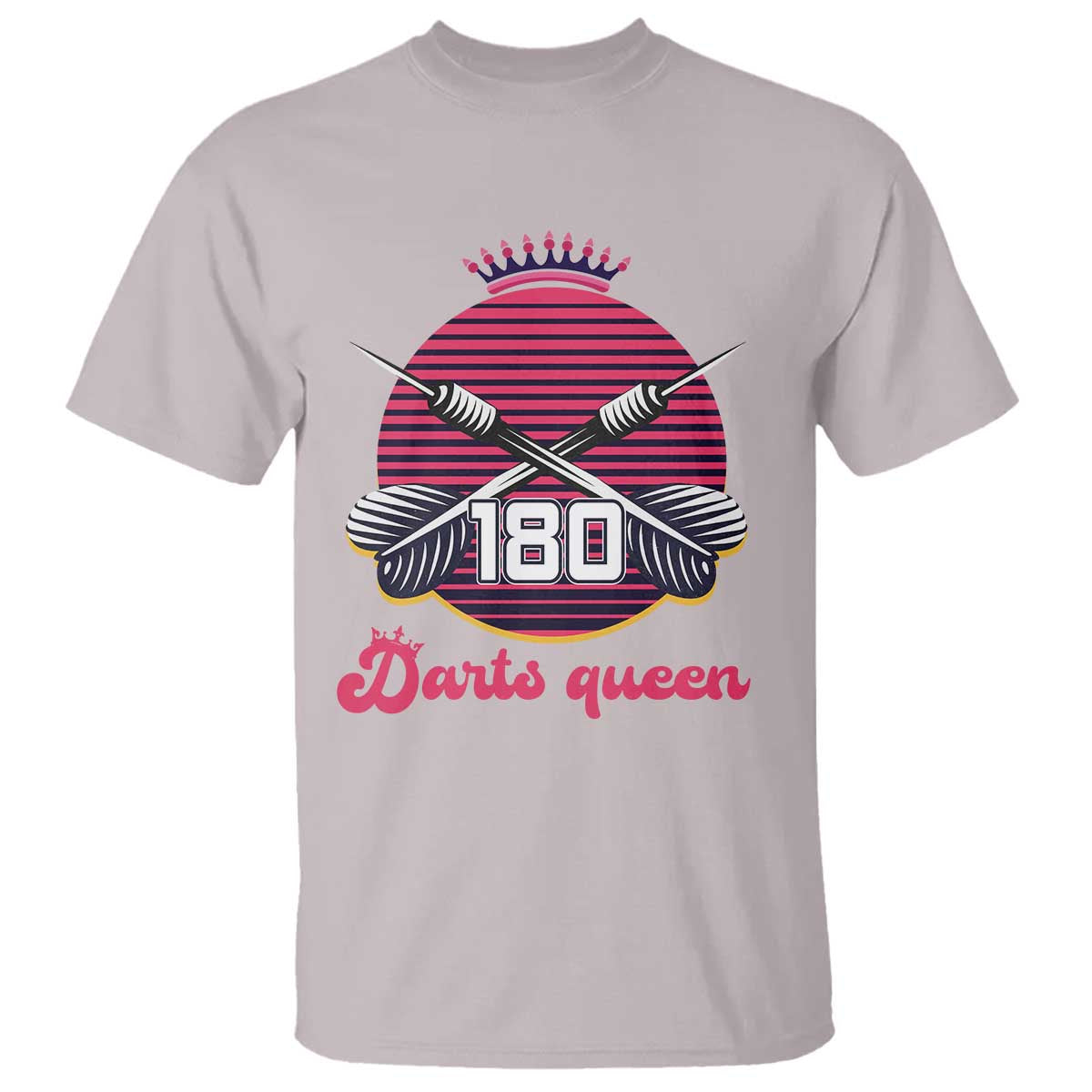 Darts Queen 180 Max Score T Shirt Funny Bullseye Shooter Gift TS12 Ice Gray Print Your Wear