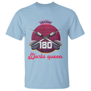 Darts Queen 180 Max Score T Shirt Funny Bullseye Shooter Gift TS12 Light Blue Print Your Wear