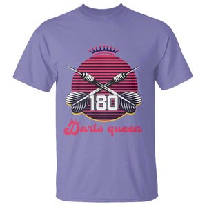 Darts Queen 180 Max Score T Shirt Funny Bullseye Shooter Gift TS12 Violet Print Your Wear