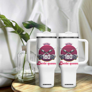 Darts Queen 180 Max Score Tumbler With Handle Funny Bullseye Shooter Gift TS12 Print Your Wear
