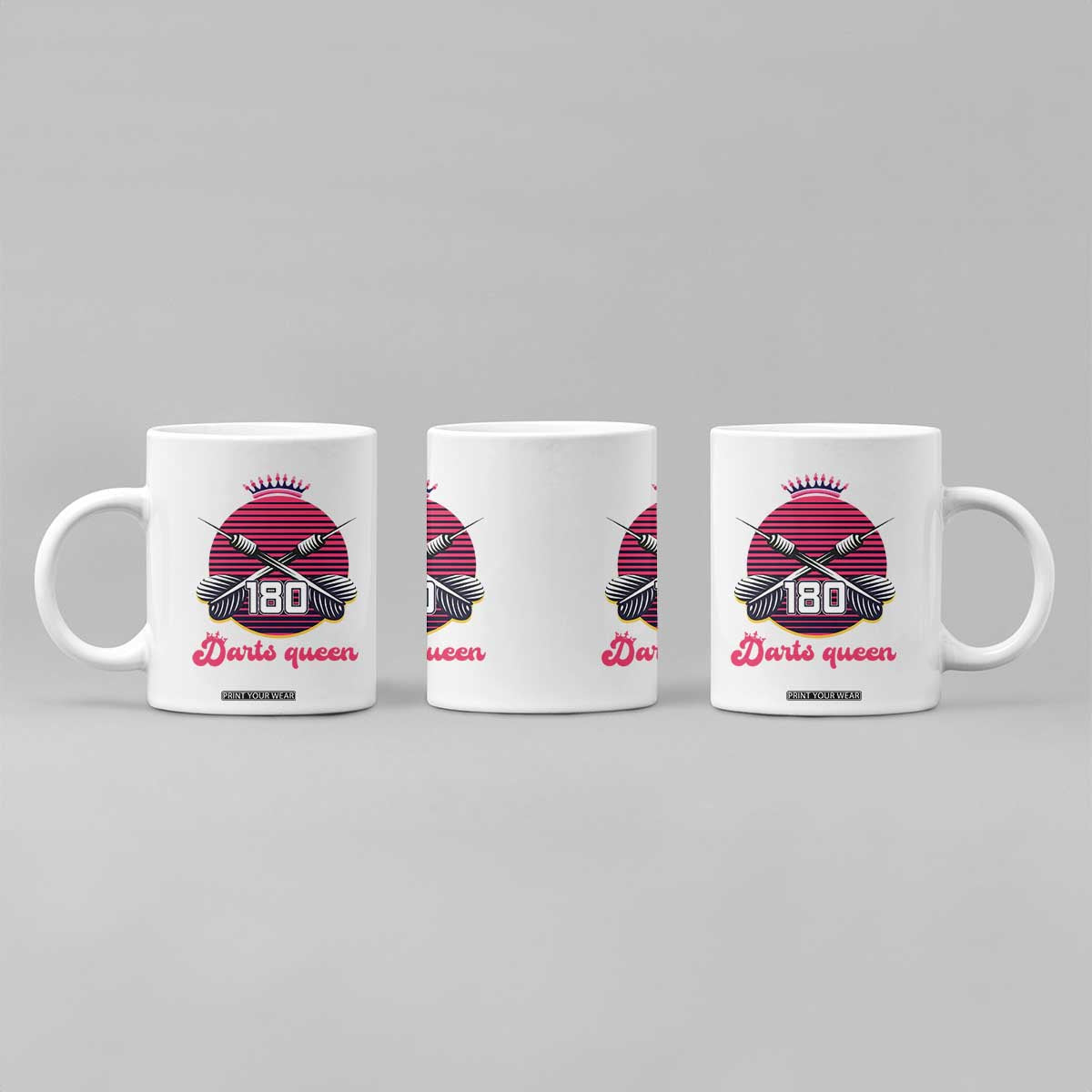 Darts Queen 180 Max Score Coffee Mug Funny Bullseye Shooter Gift TS12 Print Your Wear