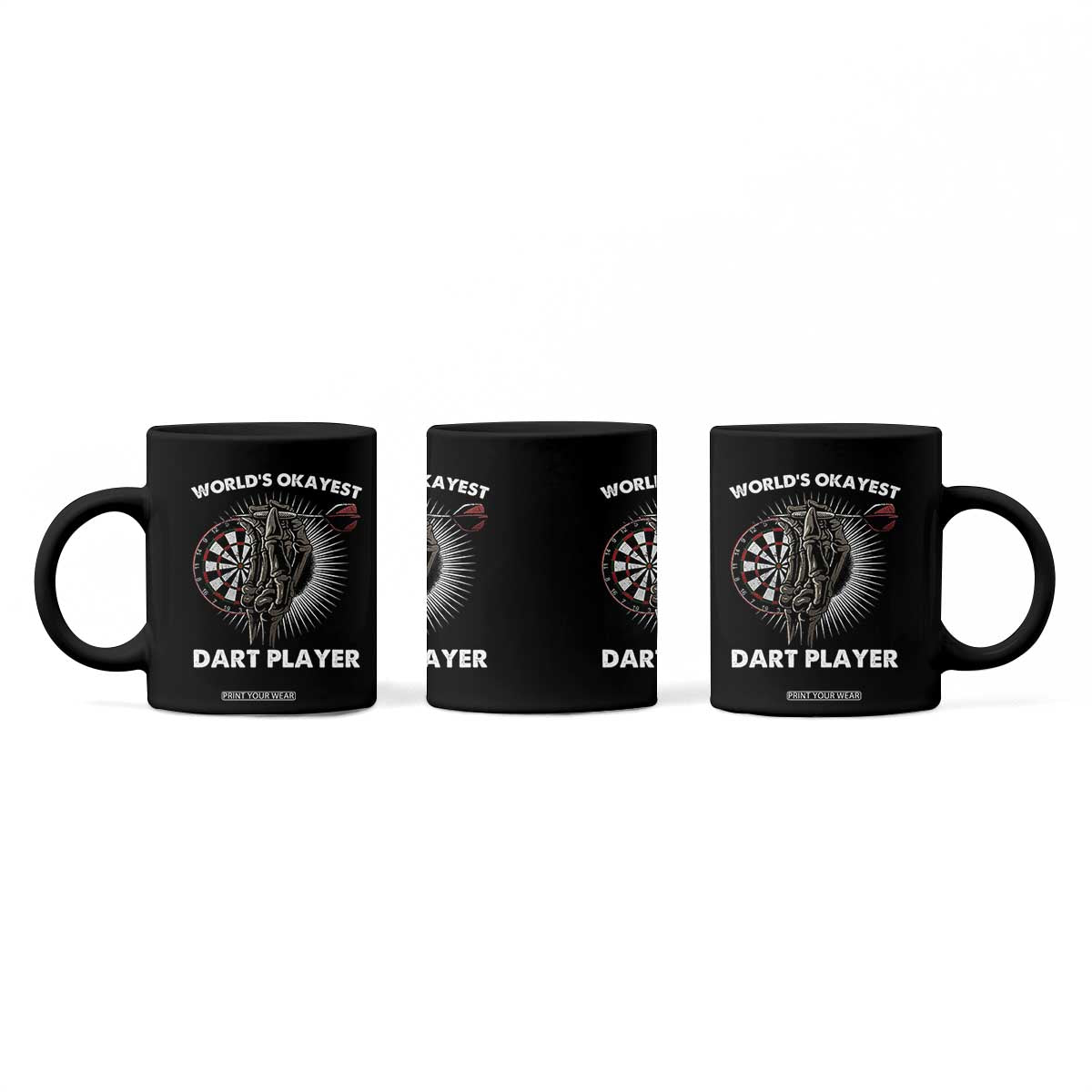 World's Okayest Dart Player Coffee Mug Funny Bullseye Shooter Gift TS12 Print Your Wear
