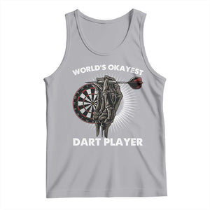 World's Okayest Dart Player Tank Top Funny Bullseye Shooter Gift TS12 Athletic Heather Print Your Wear