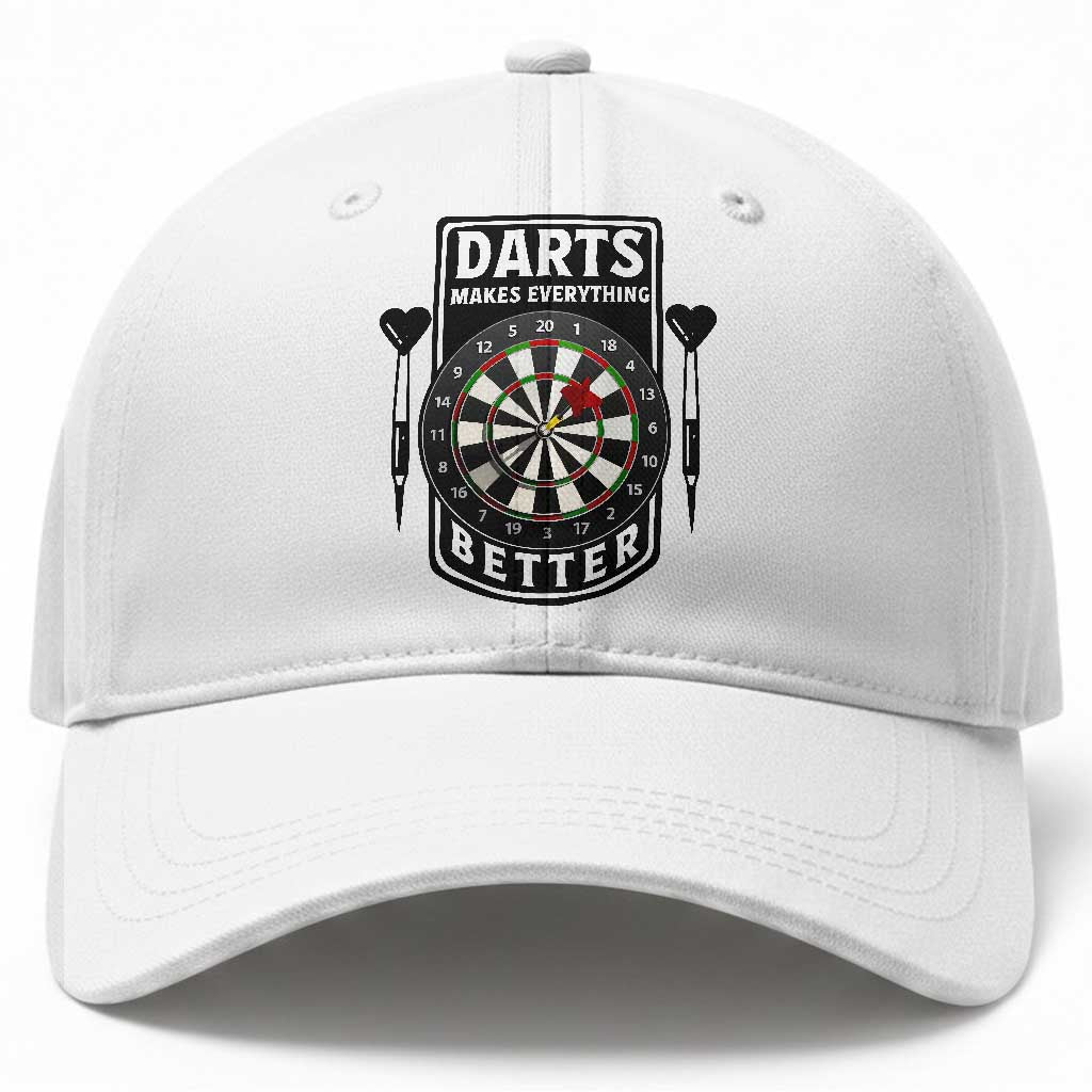 Darts Makes Everything Better Baseball Cap Darts Lover Gift TS12 Print Your Wear