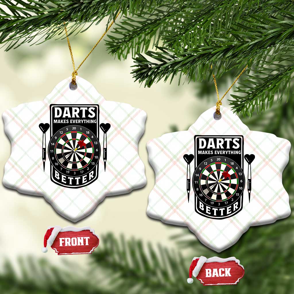 Darts Makes Everything Better Ceramic Ornament Darts Lover Gift TS12 Print Your Wear