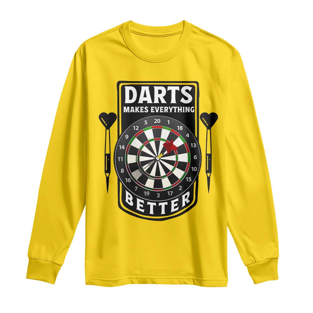 Darts Makes Everything Better Long Sleeve Shirt Darts Lover Gift TS12 Daisy Print Your Wear