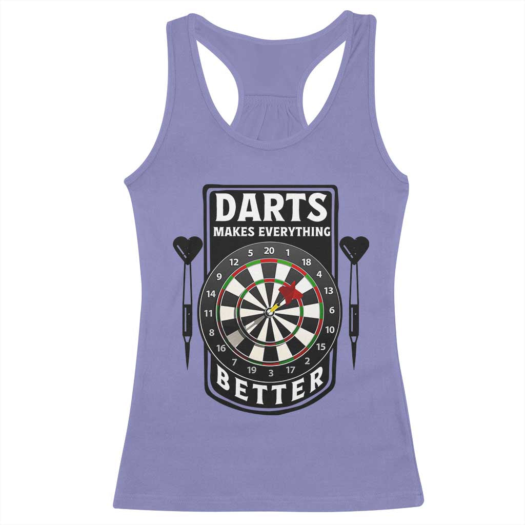 Darts Makes Everything Better Racerback Tank Top Darts Lover Gift TS12 Violet Print Your Wear