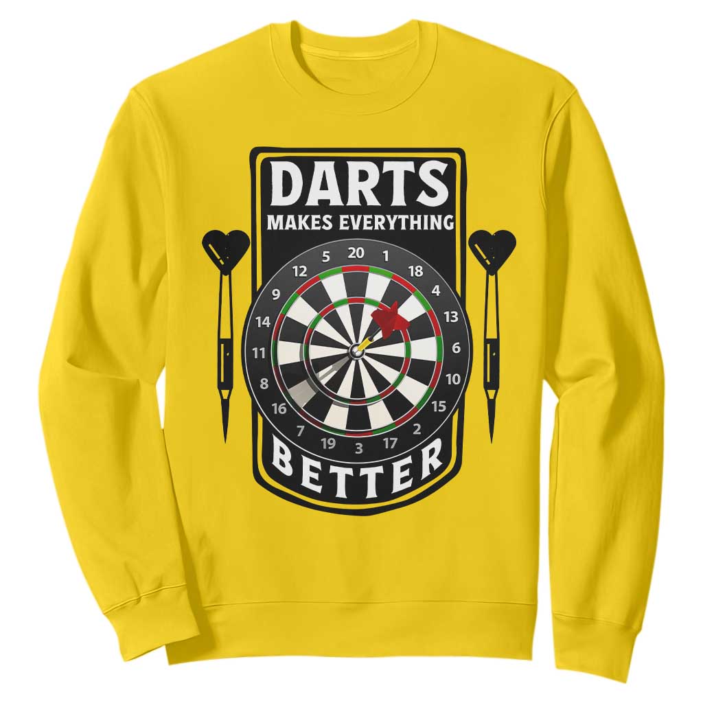 Darts Makes Everything Better Sweatshirt Darts Lover Gift TS12 Daisy Print Your Wear