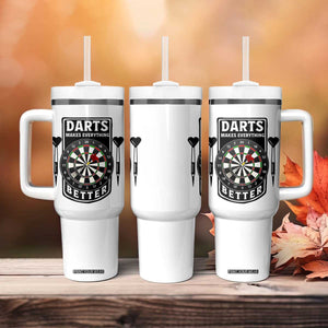 Darts Makes Everything Better Tumbler With Handle Darts Lover Gift TS12 Print Your Wear