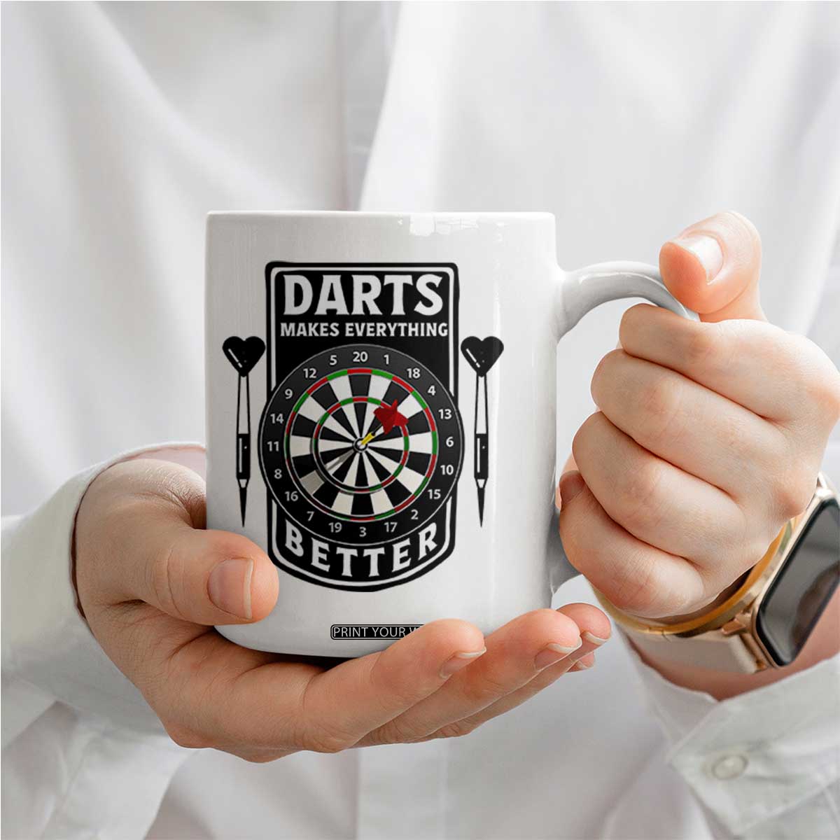 Darts Makes Everything Better Coffee Mug Darts Lover Gift TS12 Print Your Wear