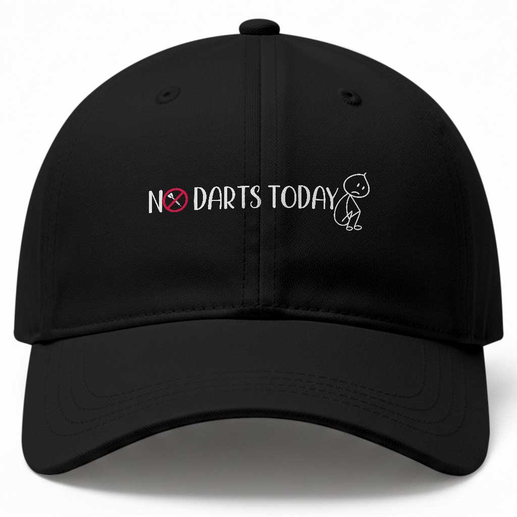 No Dart Today Baseball Cap Funny Dart Player Gift TS12 Print Your Wear