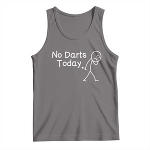 Funny No Dart Today Tank Top Darts Enthusiast Gift TS12 Deep Heather Print Your Wear