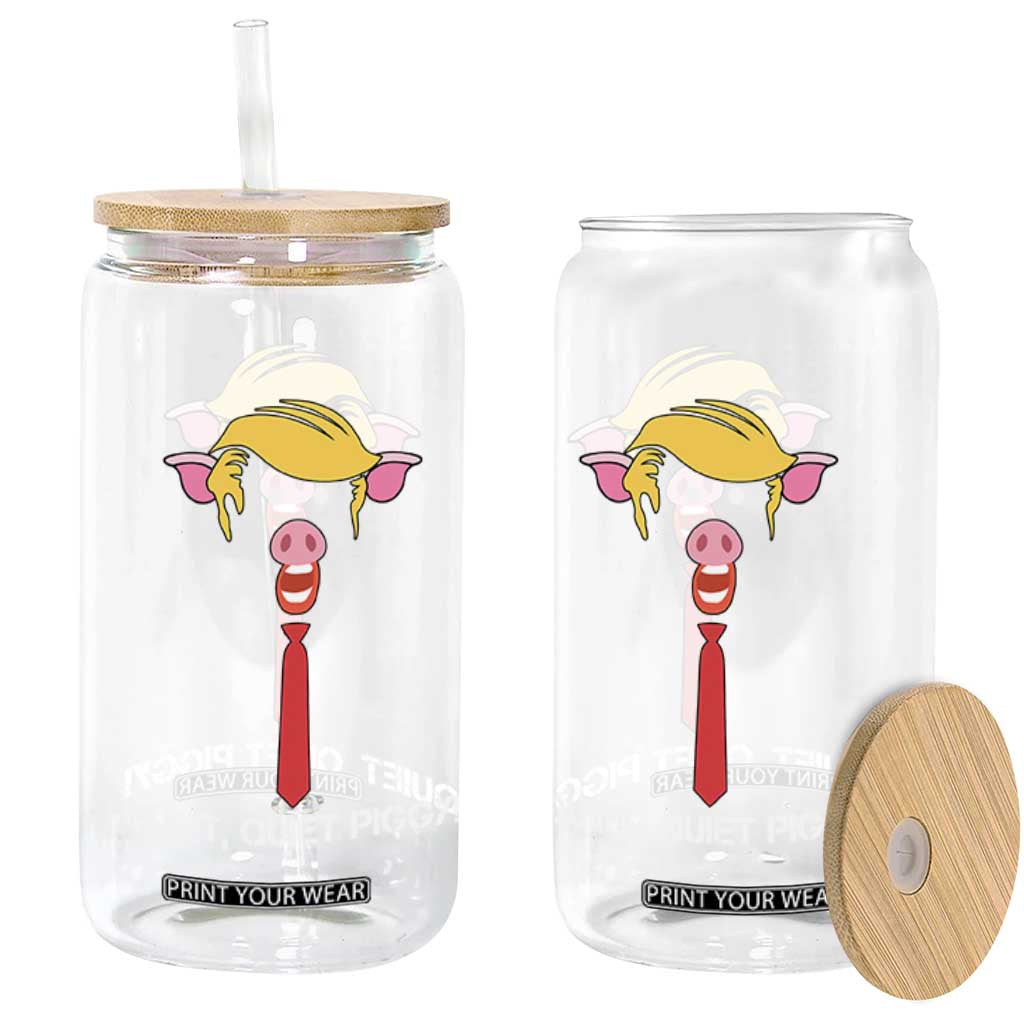Quiet Quiet Piggy Meme Glass Can Anti Authoritarian Political Gag Gift TS12 Print Your Wear