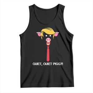 Quiet Quiet Piggy Meme Tank Top Anti Authoritarian Political Gag Gift TS12 Black Print Your Wear