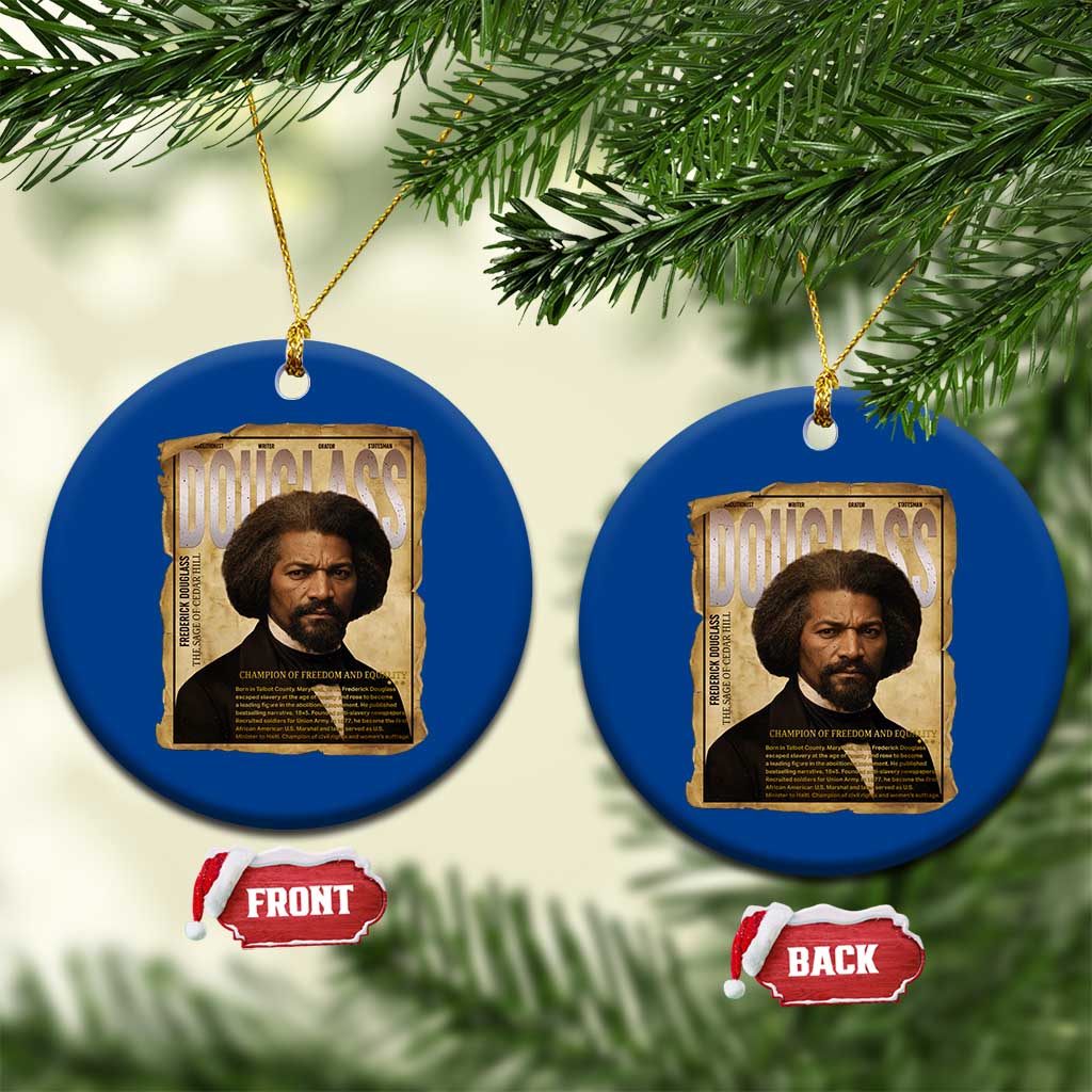 Frederick Douglass Historical Newspaper Ceramic Ornament The Sage Of Cedar Hill TS12 1pc Blue Print Your Wear