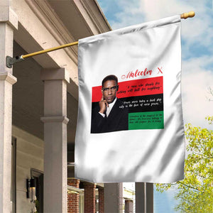 Motivational Malcolm X Quote Garden Flag Black History Month Gift TS12 Print Your Wear