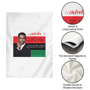 Motivational Malcolm X Quote Garden Flag Black History Month Gift TS12 Print Your Wear