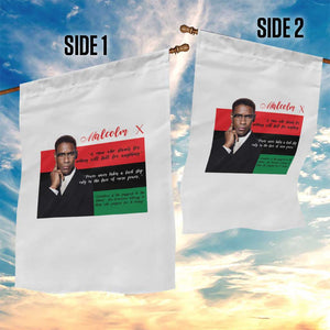 Motivational Malcolm X Quote Garden Flag Black History Month Gift TS12 Print Your Wear