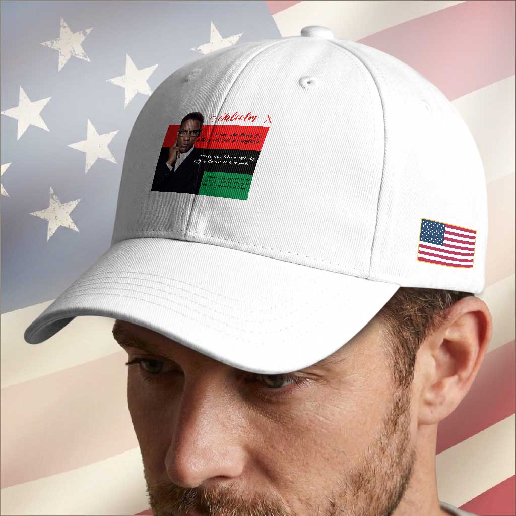 Motivational Malcolm X Quote Baseball Cap Black History Month Gift TS12 Print Your Wear