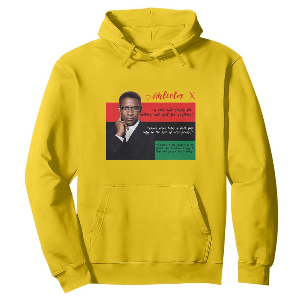 Motivational Malcolm X Quote Hoodie Black History Month Gift TS12 Daisy Print Your Wear