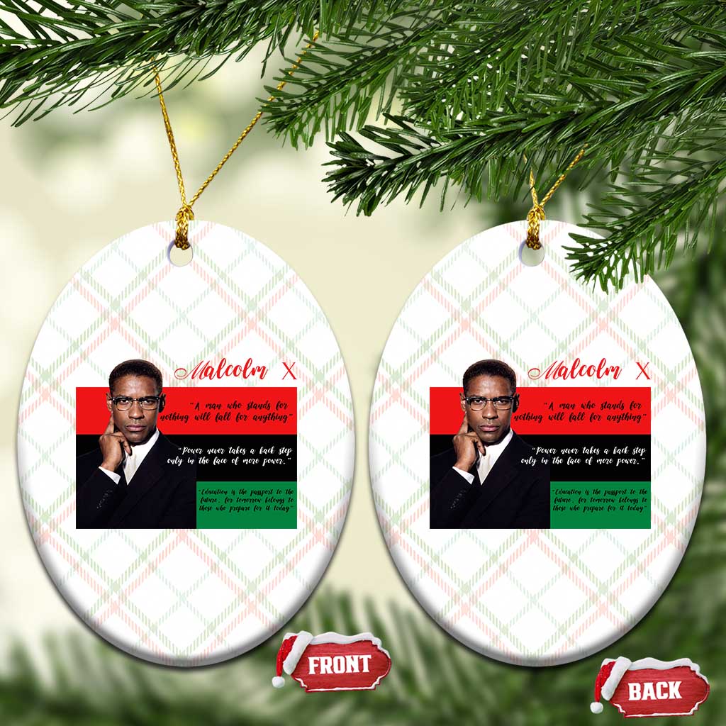 Motivational Malcolm X Quote Ceramic Ornament Black History Month Gift TS12 Print Your Wear