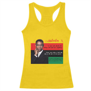 Motivational Malcolm X Quote Racerback Tank Top Black History Month Gift TS12 Daisy Print Your Wear