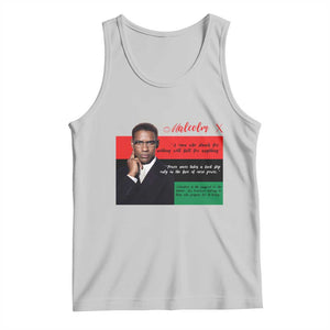 Motivational Malcolm X Quote Tank Top Black History Month Gift TS12 Ash Print Your Wear