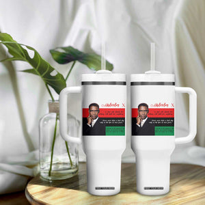 Motivational Malcolm X Quote Tumbler With Handle Black History Month Gift TS12 Print Your Wear