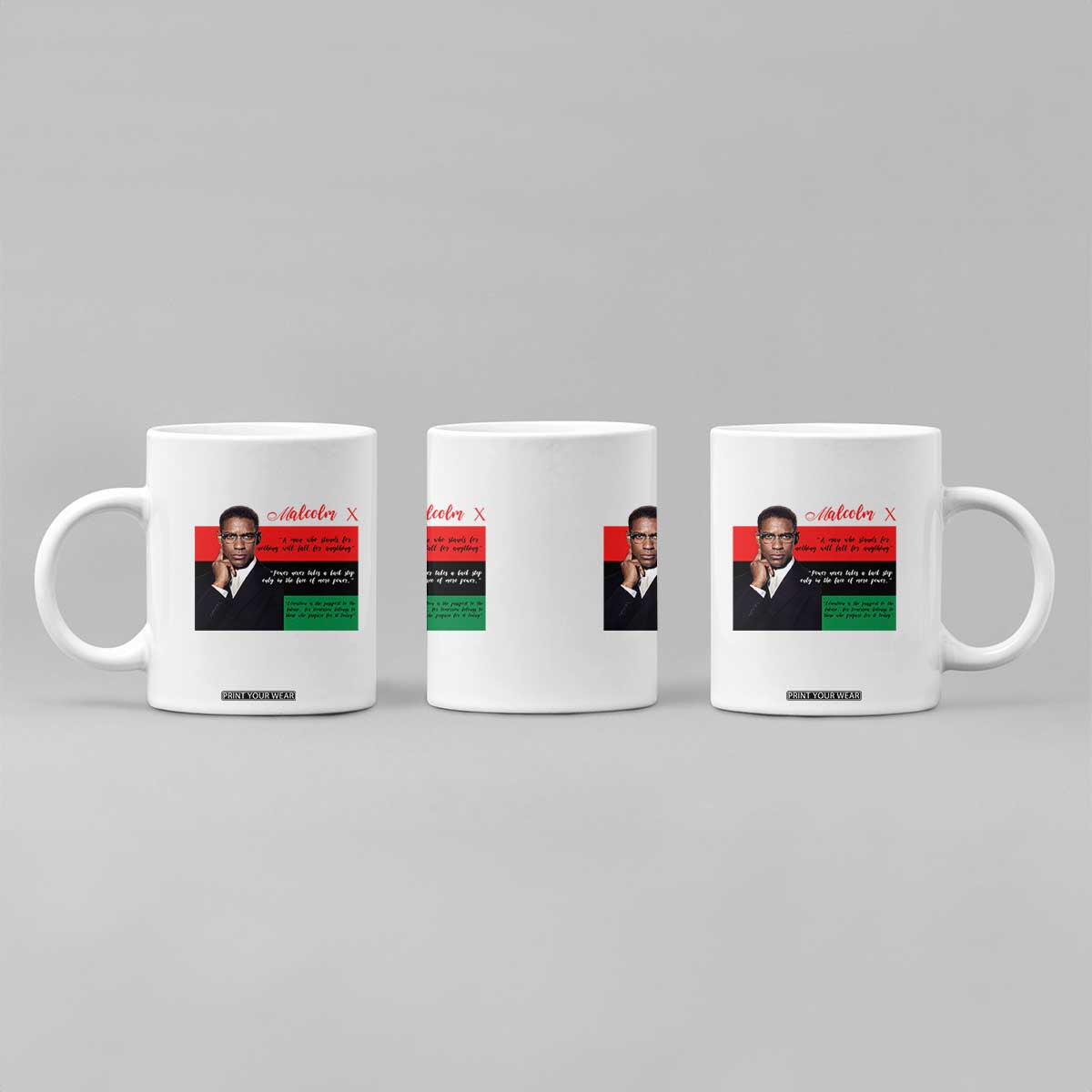 Motivational Malcolm X Quote Coffee Mug Black History Month Gift TS12 Print Your Wear