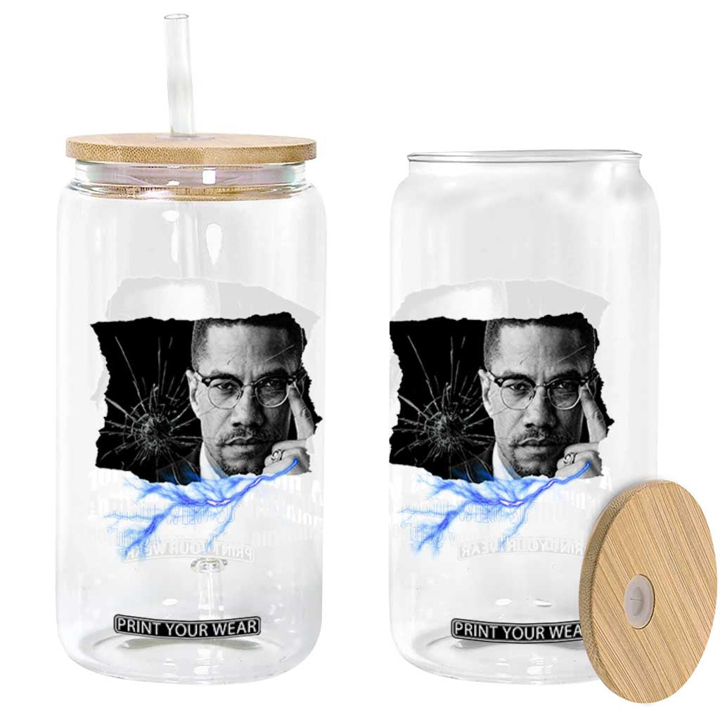 Malcolm X Quote Glass Can A Man Who Stands For Nothing Will Fall TS12 Print Your Wear