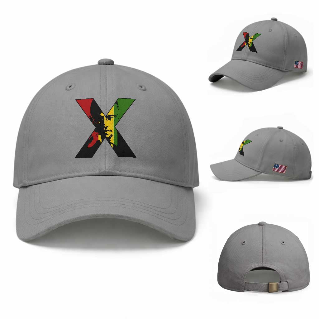 Malcolm X Baseball Cap African American Heritage Gift TS12 Baseball Cap Universal Fit Sport Gray Print Your Wear