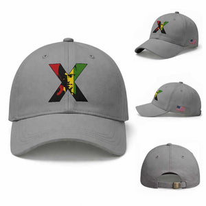 Malcolm X Baseball Cap African American Heritage Gift TS12 Baseball Cap Universal Fit Sport Gray Print Your Wear