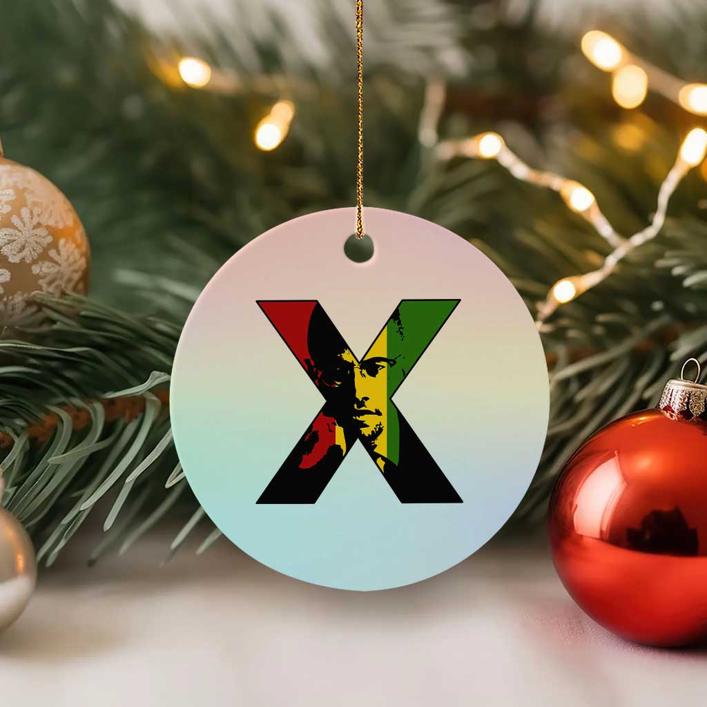 Malcolm X Ceramic Ornament African American Heritage Gift TS12 1pc Pastel Print Your Wear