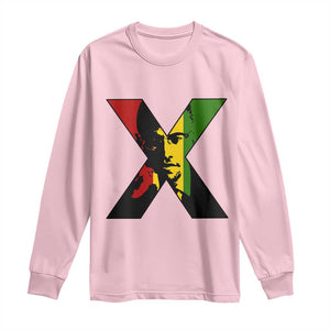 Malcolm X Long Sleeve Shirt African American Heritage Gift TS12 Light Pink Print Your Wear