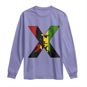 Malcolm X Long Sleeve Shirt African American Heritage Gift TS12 Violet Print Your Wear