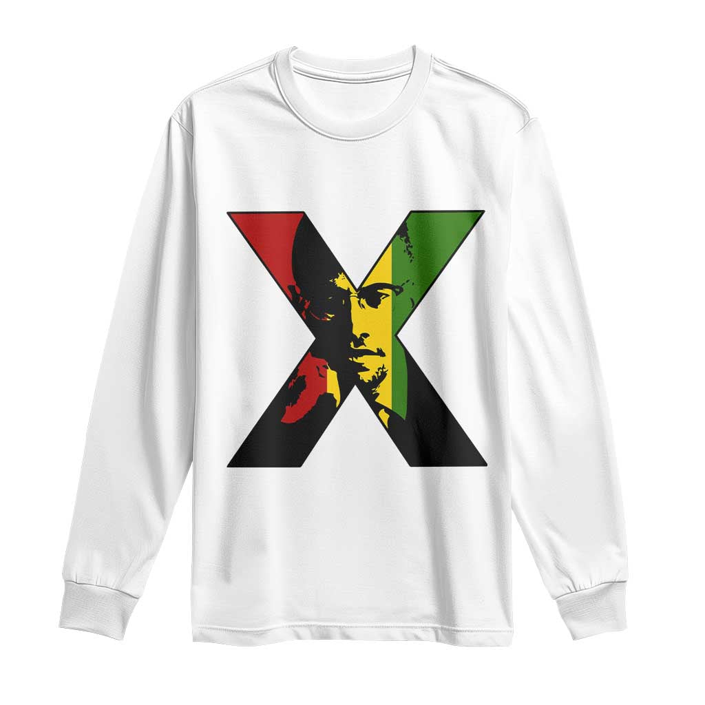 Malcolm X Long Sleeve Shirt African American Heritage Gift TS12 White Print Your Wear