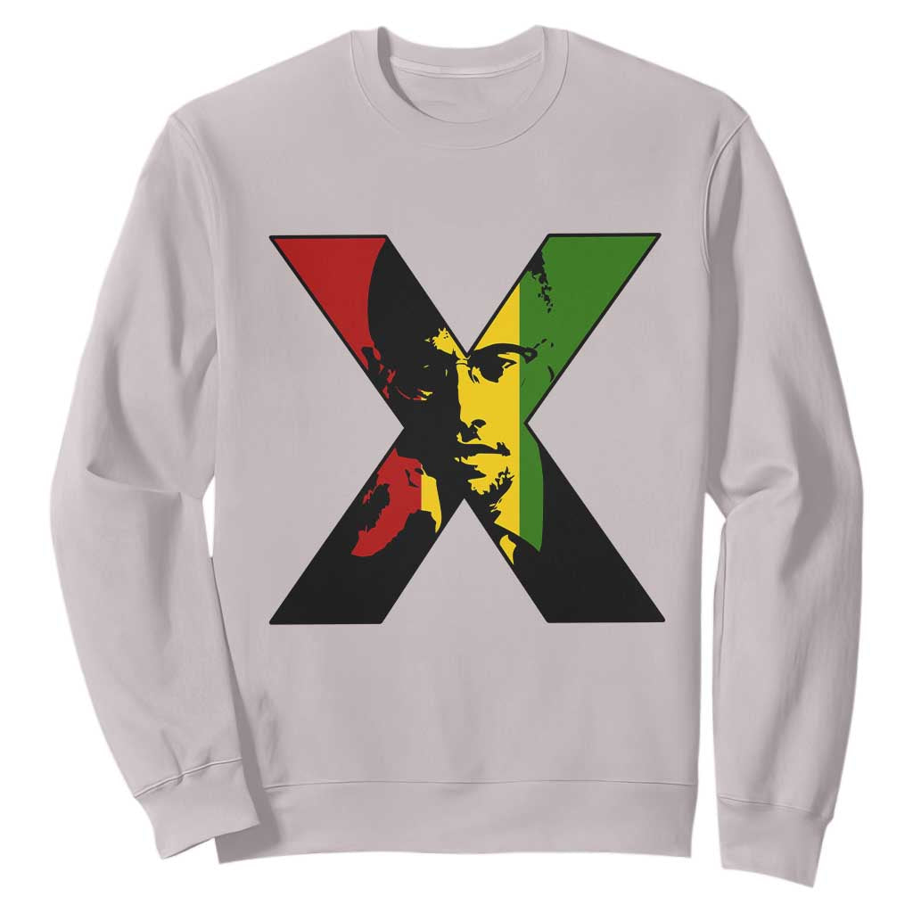 Malcolm X Sweatshirt African American Heritage Gift TS12 Ice Gray Print Your Wear
