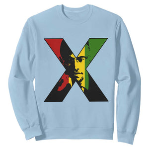 Malcolm X Sweatshirt African American Heritage Gift TS12 Light Blue Print Your Wear
