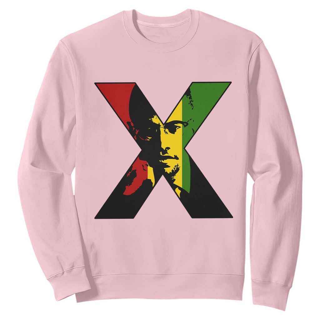 Malcolm X Sweatshirt African American Heritage Gift TS12 Light Pink Print Your Wear