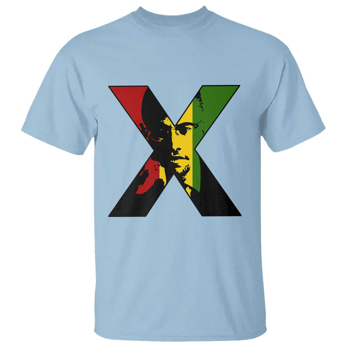 Malcolm X T Shirt African American Heritage Gift TS12 Light Blue Print Your Wear