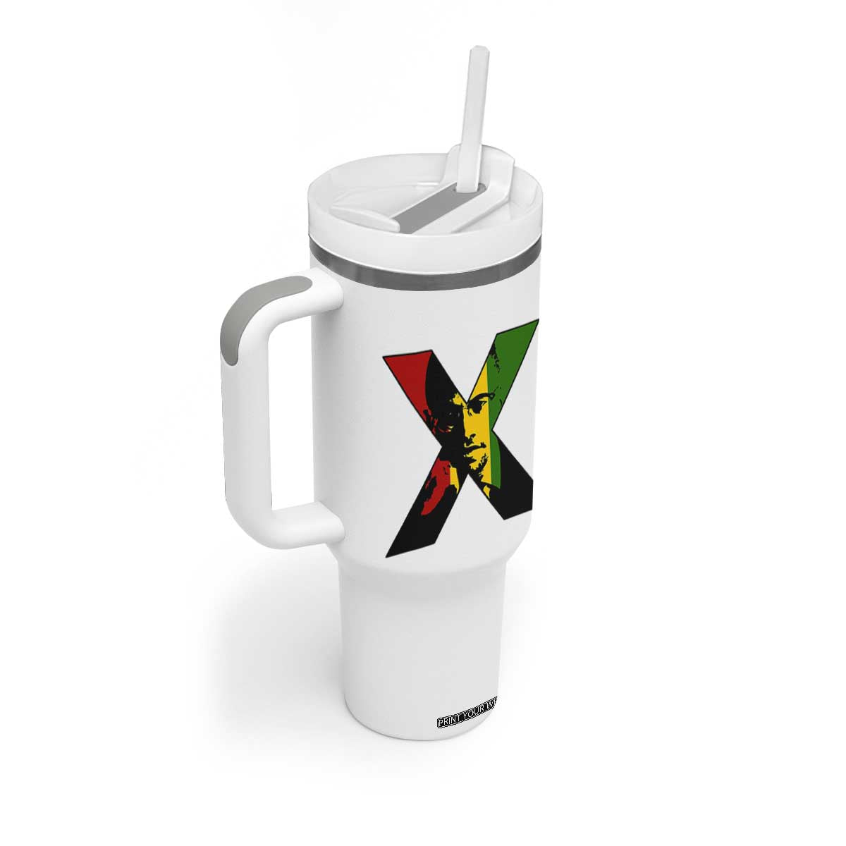 Malcolm X Tumbler With Handle African American Heritage Gift TS12 Print Your Wear