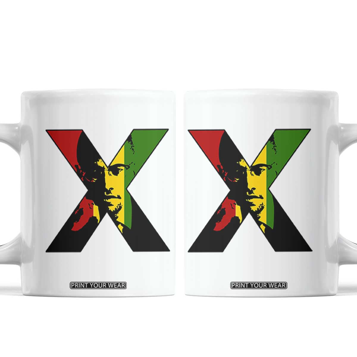 Malcolm X Coffee Mug African American Heritage Gift TS12 White Print Your Wear